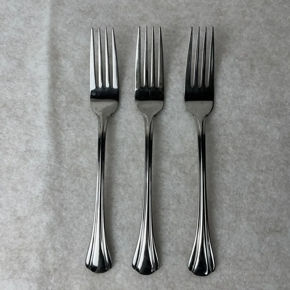3 Pfaltzgraff MARGATE Stainless Dinner‎ Forks 7 3/8